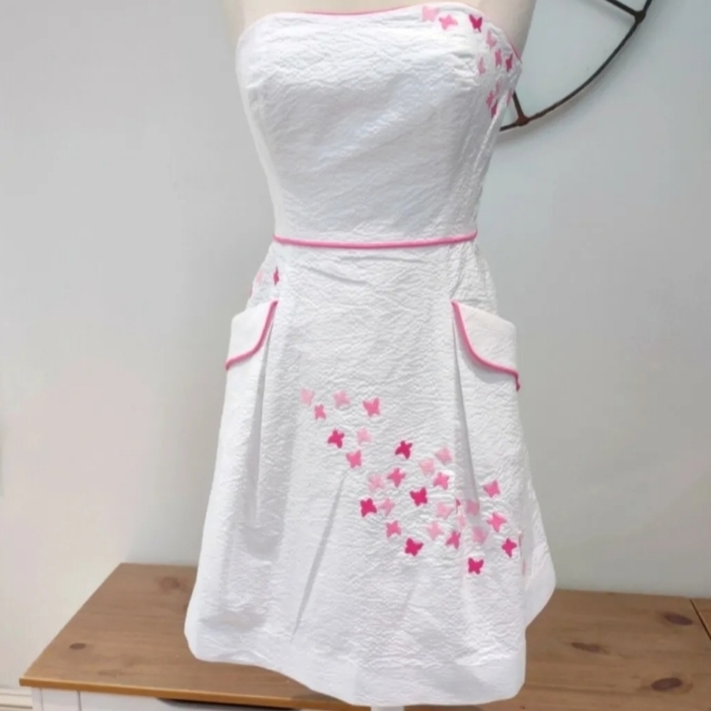 Lilly Pulitzer butterfly Seersucker A-line Dress 4
